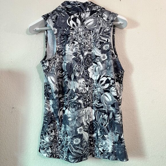 Nike Dri-Fit U.S Open 2019 Pebble Beach Floral Sleeveless Golf Polo Shirt Medium - Picture 4 of 11